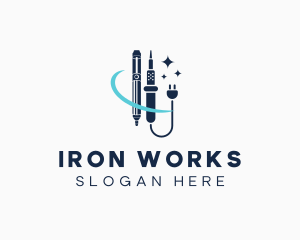 Soldering Iron Pump Tools logo design