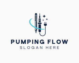 Soldering Iron Pump Tools logo design