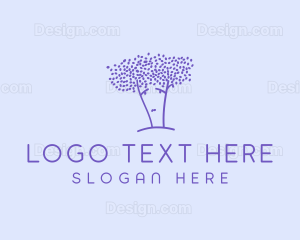 Sad Purple Tree Logo