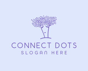 Sad Purple Tree logo design