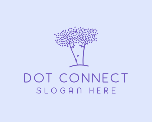 Sad Purple Tree logo design