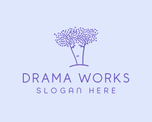 Sad Purple Tree logo design