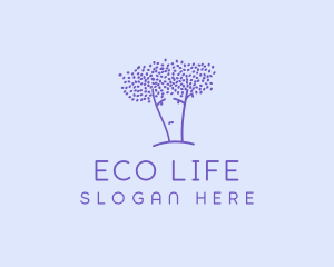 Sad Purple Tree logo design