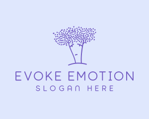 Sad Purple Tree logo design