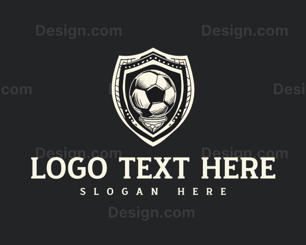 Vintage Soccer Ball Emblem Logo