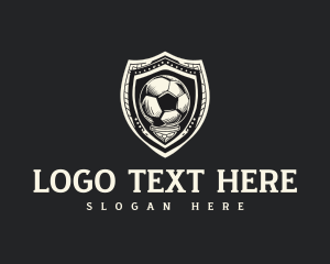 Vintage Soccer Ball Emblem logo