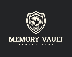 Vintage Soccer Ball Emblem logo