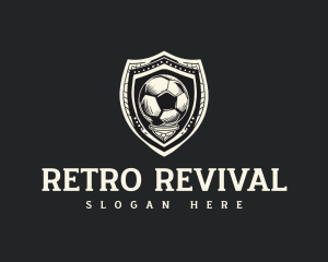 Vintage Soccer Ball Emblem logo design