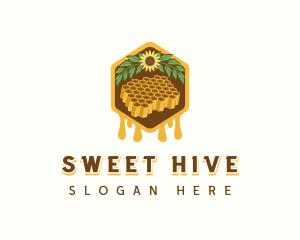 Natural Sweet Honeycomb logo design