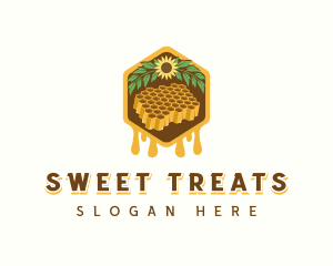 Natural Sweet Honeycomb logo design