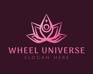 Gradient Yoga Lotus Crown Logo