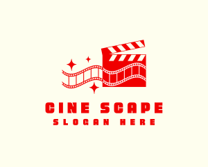 Clapboard Cinema Film logo design