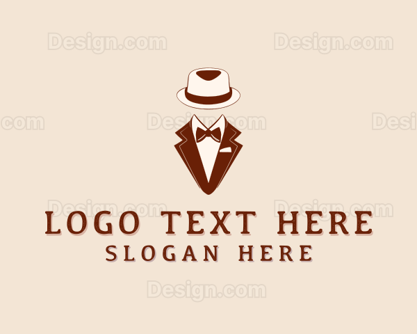 Stylish Gentleman Tuxedo Logo