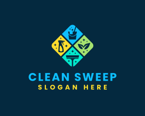 Housekeeping Chore Cleaning logo design