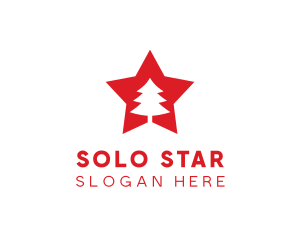 Red Tree Star logo design