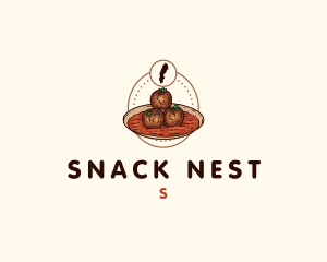 Sweden Meatball Food logo design