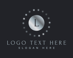 Metal Silver Star Badge logo