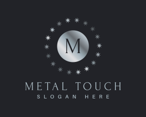 Metal Silver Star Badge logo