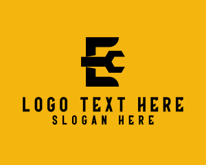 Colorful Wrench Letter E logo