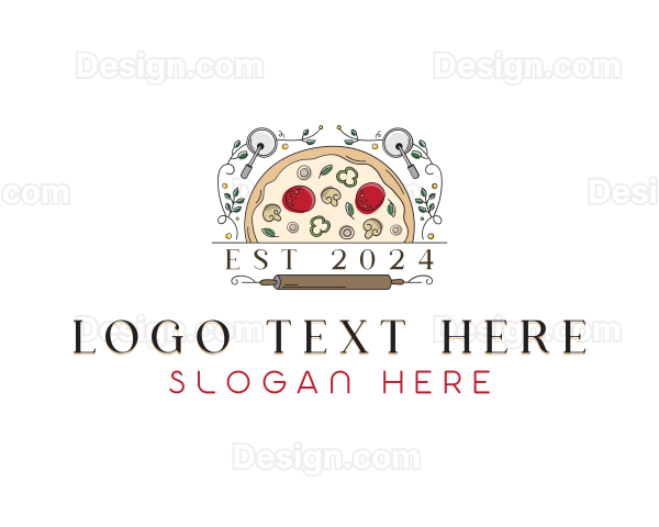 Pizza Diner Restaurant Logo