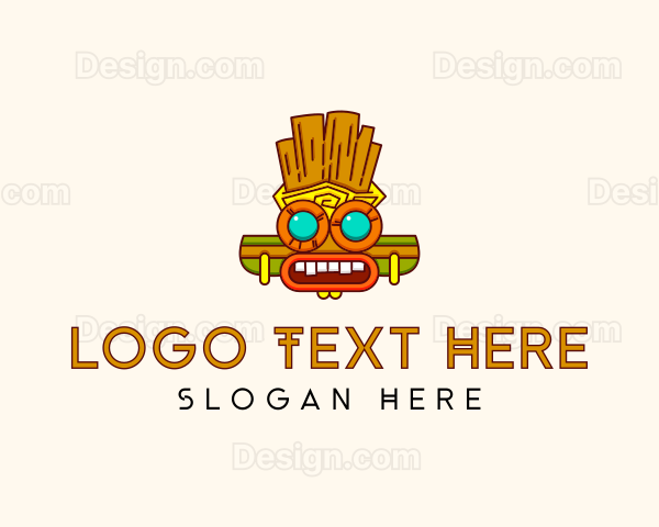 Ancient Mayan Mask Logo