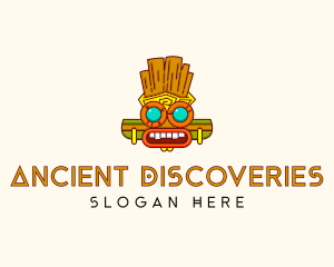 Ancient Mayan Mask logo design