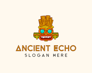 Ancient Mayan Mask logo design