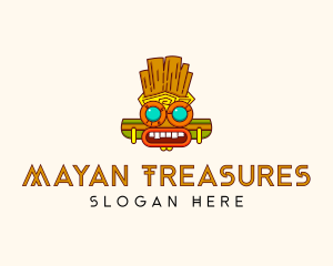 Ancient Mayan Mask logo