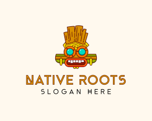 Ancient Mayan Mask logo design