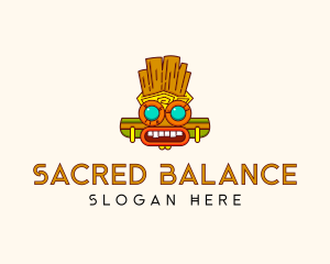 Ancient Mayan Mask logo design