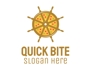 Ship Wheel Pizza logo design