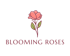 Botanical Florist Rosebud  logo design