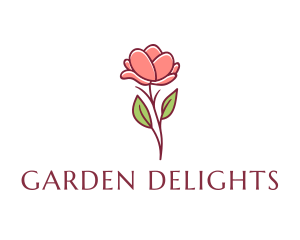 Botanical Florist Rosebud  logo design