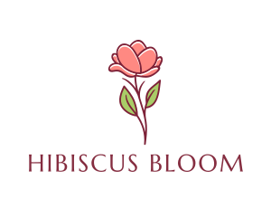 Botanical Florist Rosebud  logo design