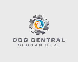 HVAC Gear Ventilation logo design