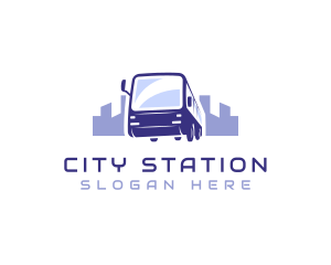 Bus Transport City Travel logo design