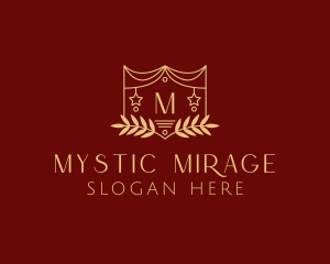 Mystical Star Wreath  logo design