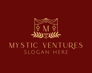 Mystical Star Wreath  logo design