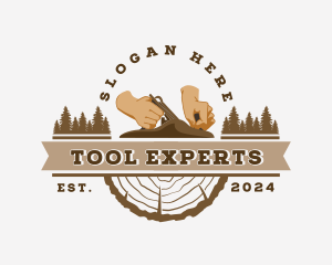 Wood Planer Carpentry Tool logo