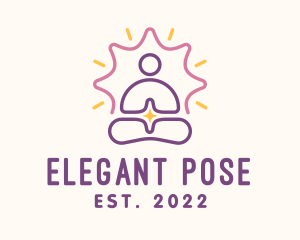 Yoga Fitness Exercise  logo design