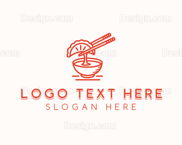 Gyoza Culinary Cooking Logo