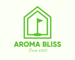 Green Home Golf Course logo design