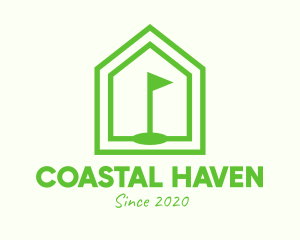 Green Home Golf Course logo design