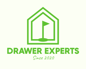 Green Home Golf Course logo design