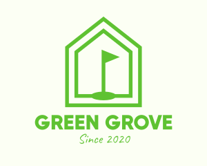 Green Home Golf Course logo design