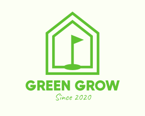 Green Home Golf Course logo design