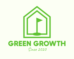 Green Home Golf Course logo design