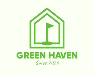 Green Home Golf Course logo design