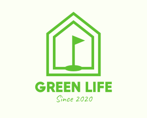 Green Home Golf Course logo design