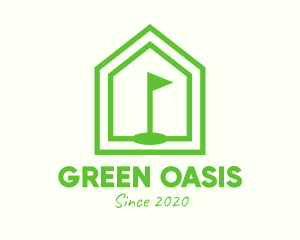 Green Home Golf Course logo design